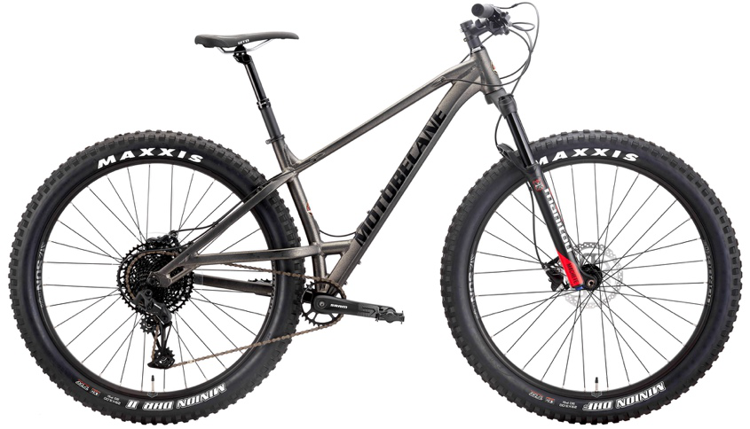 Motobecane TAZ3 Comp 29er plus mountain bike with wide tires and front suspension for rough trails
