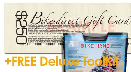 NEW Bikesdirect $250 GiftCard PLUS FREE BONUS Plus FREE BONUS DELUXE ToolKit