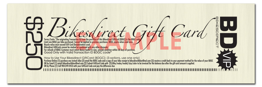 BIkesdirect $250 Gift Card