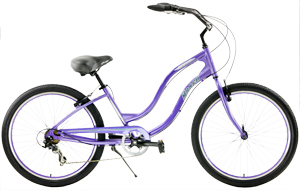 Aluminum Mango LongBoard 7 Speed Cruiser Bikes  Great for Town, Neighborhood or Beach Riding