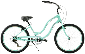 Aluminum Mango LongBoard 7 Speed Cruiser Bikes  Great for Town, Neighborhood or Beach Riding