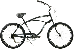 Aluminum Mango LongBoard 7 Speed Cruiser Bikes  Great for Town, Neighborhood or Beach Riding