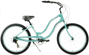 Aluminum Mango LongBoard 7 Speed Cruiser Bikes  Great for Town, Neighborhood or Beach Riding