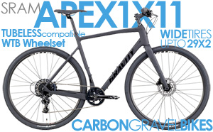 Gravity Flat Bar Carbon Gravel Bikes Full Carbon, HYDRAULIC DISC Brakes, SRAM APEX 1X11Spd,