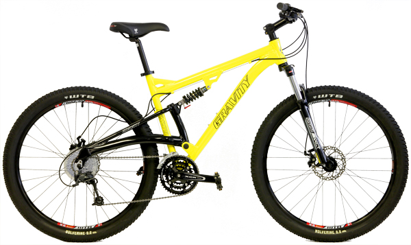 2014 Gravity FSX275 27.5" LockOut Fork, Lockout Rear Suspension, Tektro Disc Brakes, WTB 27.5 inch Tires/Wheels