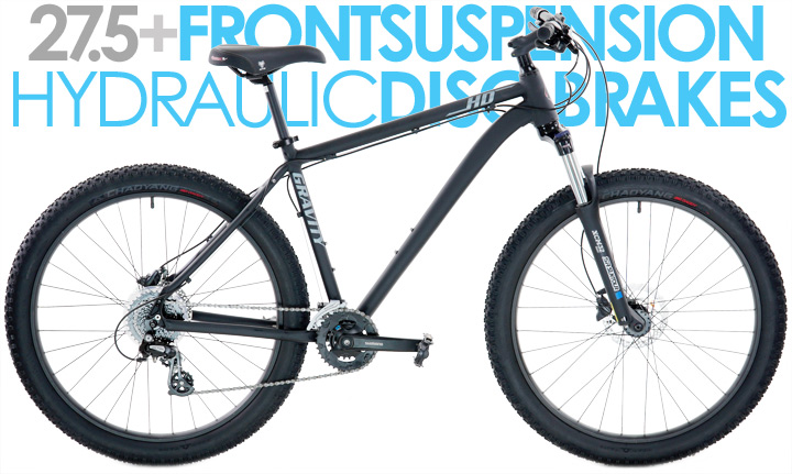 ALL BIKES FREE SHIP 48 Gravity HD27.5 Plus Boost 27.5PLUS (MidFat) 2X8 Speed Front Suspension Mountain Bikes