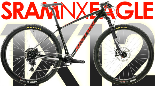 Sub 23lbs* Super Light, XC Racing MTBs NEW Kestrel MXZ PRO 29NX SRAM NX EAGLE 1X12, WTB TCS Tubeless Compatible Carbon 29er Mountain Bikes