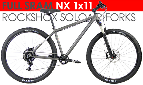 Motobecane Fantom 29 NX 1x11 SRAM NX 1x11, WTB TCS Tubeless Compatible 29er Mountain Bikes