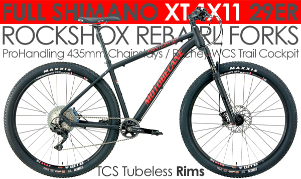 Motobecane Fantom 29 PRO XT 1x11 Shimano XT 1x11, WTB TCS Tubeless Compatible 29er 12x124mm ThruAxle Mountain Bikes