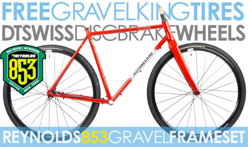 2021 Disc Brake Reynolds 853 Steel Gravel Bike Build Kits on Sale Super Gravel/Cross, Disc Brake Compatible, Reynolds 853 Steel +Carbon Forks + DT SWISS Wheelset w/ FREE TIRES + MORE!