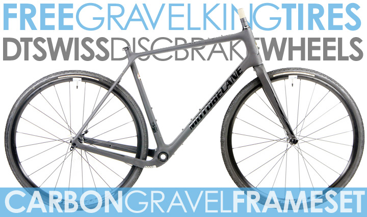 Super Road/Gravel, Fits Flat Mount Disc Brakes, Full Carbon +Carbon Forks and DT SWISS Wheels +FREE MOUNTED GRAVELKING TIRES! Motobecane Mulekick CF BUILDKIT