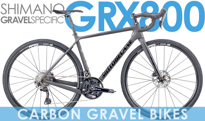   Shimano RX800 Gravel Specific Disc Brake Road/Gravel Bikes w Hydraulic Disc Brakes, Full Carbon   Motobecane Mulekick CF RX800 SL