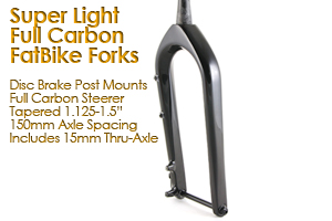 Fat Bike Carbon Forks Full Carbon Tapered Steerer