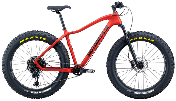 FREE SHIP 48 STATES ON ALL BICYCLES* Super Light Carbon Fiber Fat Bikes MY2020 Motobecane Night Train CF Bullet EAGLE SRAM GX EAGLE 1X12, MuleFut Wheels Tubeless Compatible