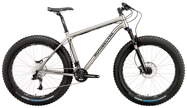 Motobecane 2016 Titanium Sturgis Bullet Rockshox Bluto Suspension Forks Titanium Fat Bikes, Mountain Bikes