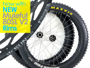 Tubeless Compatible Fat Bike Wheels+Free Tires SunRingle Mulefut 80S
