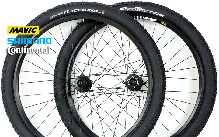 Mavic Aluminum Rim Disc Brake Wheelset,  Shimano Disc Hub Mountain Bike Wheelsets Plus FREE Pro Level Continental Race King 27.5 Tires 