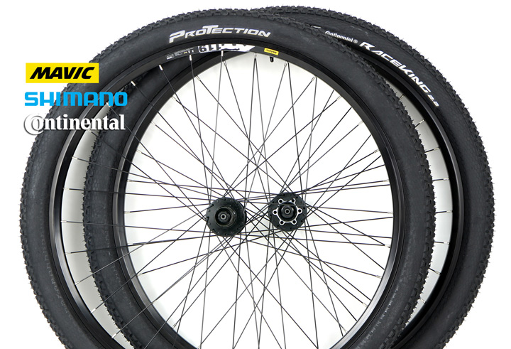 Mavic Aluminum Rim Disc Brake Wheelset,  Shimano Disc Hub Mountain Bike Wheelsets Plus FREE Pro Level Continental Race King 29er Tires 