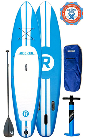 iRocker 11 Foot SUP, Stand Up Paddle Boards PROMO SALE Super Portable Inflatable Stand Up Mil Grade Material Paddle Boards, Includes FREE Pump, FREE Paddle and FREE BackPack