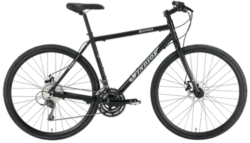 Disc Brake Flat Bar Super Hybrid Bikes Windsor Rapide Disc with Carbon Forks