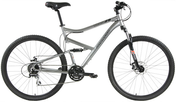 Windsor Trail FS29 Full Suspension 29er Mountain Bikes with Shimano 24 Speed Drivetrains + Powerful Disc Brakes