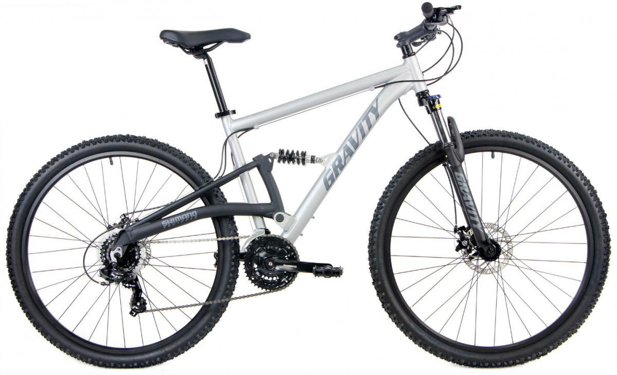Gravity mountain bike with disc brakes, highlighting durability and performance with proper maintenance.