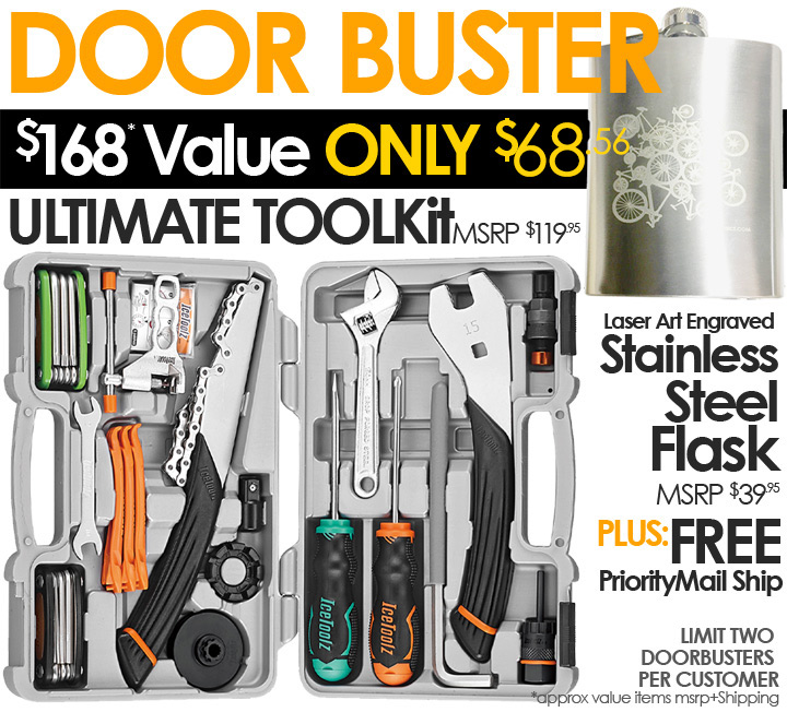 NOTE: Limit 2 DoorBuster Deals Per Customer ULTIMATE TOOLKIT DoorBuster Mountain Bike