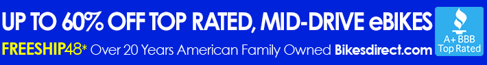 Refresh Page NOW to See Updated Deals and DoorBusters  Welcome to Bikesdirect.com: Rated A+ By the Better Business Bureau  Over 20 Years, Largest American Family Owned Online Bike Retailer Wide Range from Pro to Entry Level. Bike Shop Quality Up to 73% Off +FREEShip48*