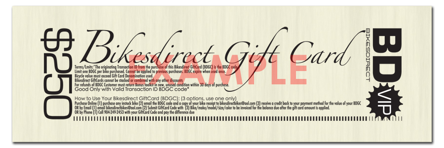 BIkesdirect $250 Gift Card