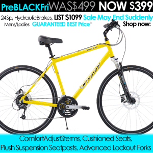 CYBERHOT Deal #2* Top Rated Hybrid/Fitness Bikes Light/Strong ALU, Hydraulic DiscBrake Rover4.0 Compare $1100 WAS $499 NOW $399 Warning: Deals End Suddenly Shop Deals +FREE SHIP48 Click Here