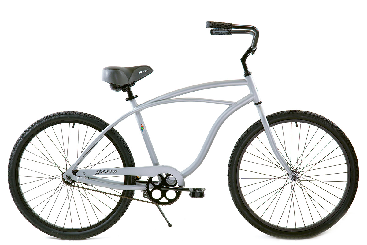 Ladies White (Gloss) Mango SandPiper, Light/Strong Aluminum, Cruiser Bikes
Mens  Town/City/Beach Bikes with Coaster Rear Brake 
