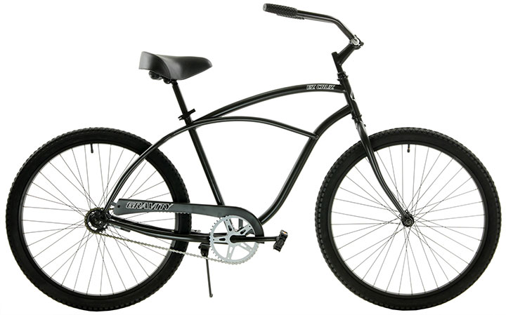 mens black *ALL BIKES FREE SHIP 48  Gravity EZ Cruz 1 Speed Cruiser Bikes for Town, Neighborhood or Beach Riding  