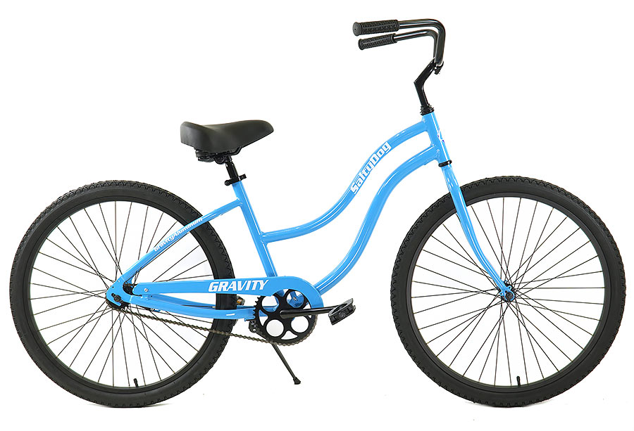 Ladies EggBlue (Gloss) Gravity Salty Dog, Light/Strong Aluminum, Cruiser Bikes
Mens and Ladies Step-thru Town/City/Beach Bikes with Coaster Rear Brake 