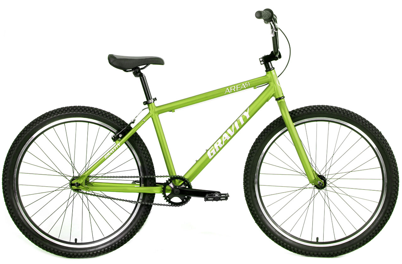 Gravity Area51 Adult BMX Cruiser Bike | 26 Inch Wheels | Aluminum