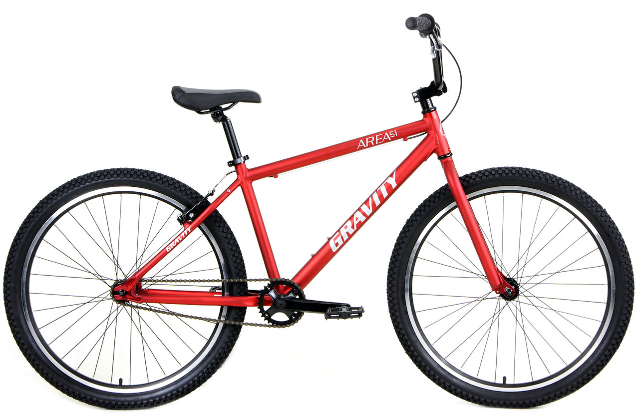 Gravity Area51 Adult BMX Cruiser Bike | 26 Inch Wheels | Aluminum