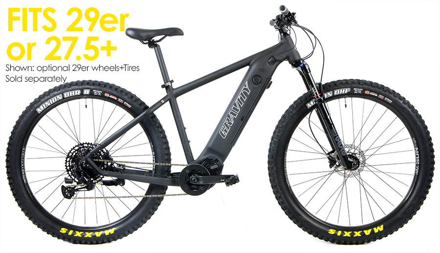 Easily convert to 27.5 or 29er (optional wheels sold separately)
