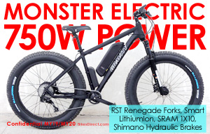 Gravity Electric Fat Bikes BullsEye Monster Xe MASSIVE 750WATTS / SRAM GX 1X10