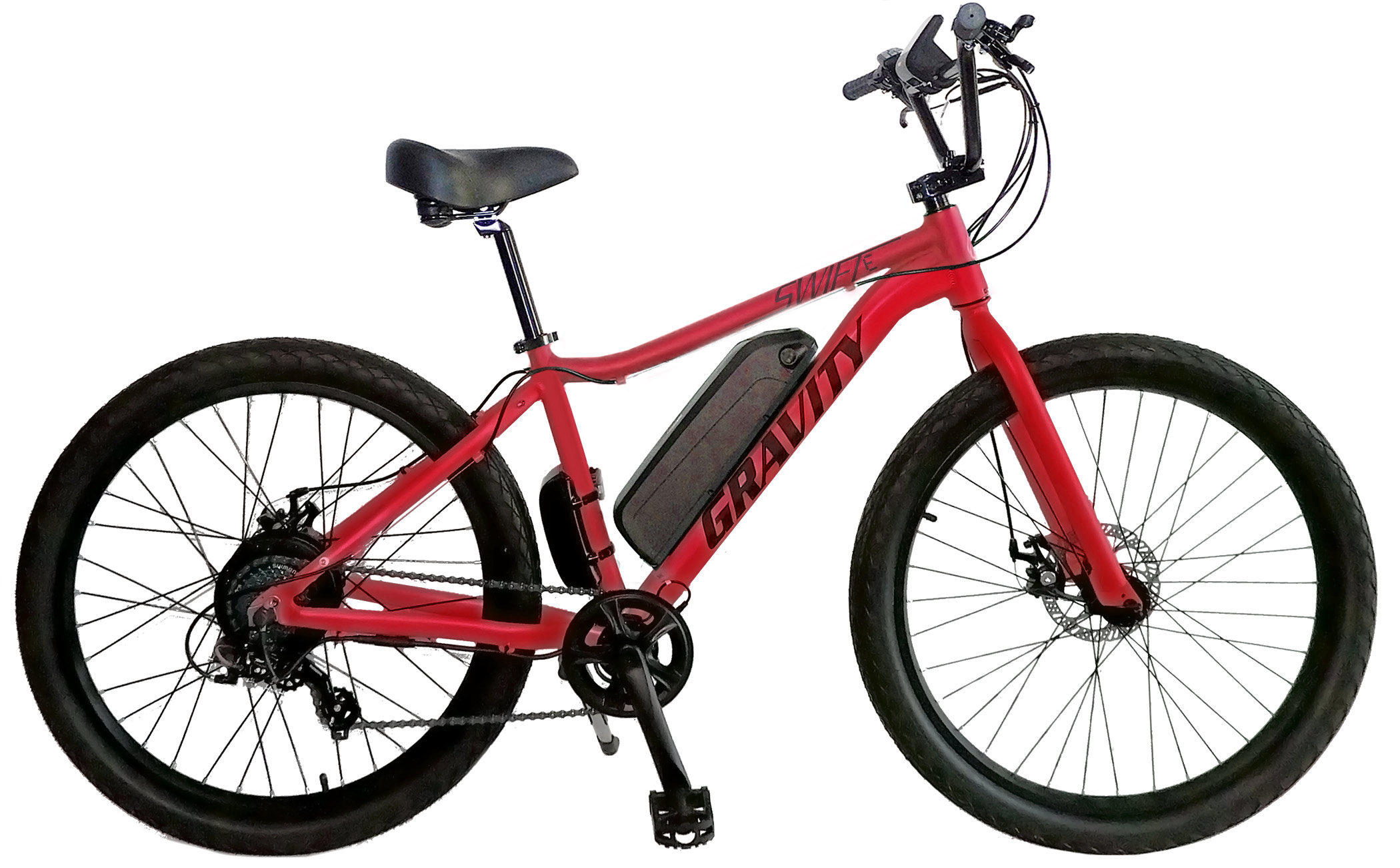 Save up to 60% off new Flat Bar Road Bikes - Gravity Electric Swift E, 7  Speed Super Hybrid eBikes