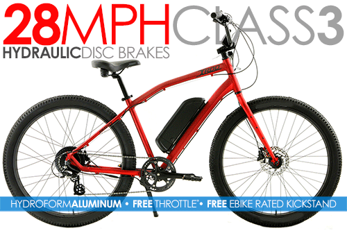 Light/Strong ALU SuperHybrid eBike 
28MPH! Bafang 500W Class3
FREE THROTTLE Gravity XRod E
Smart Battery, POWERFUL HYDRAULIC DiscBrakes
Comfy Susp Seats, Shimano 1BY8 
PROMO SALE $1499 | Compare $3499 
Shop Here