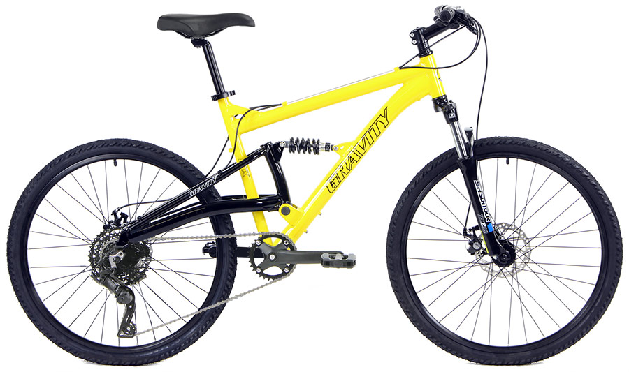 *ALL BIKES FREE SHIP 48Fast Aluminum Full Suspension 26er, OffRoad, Fast Aluminum Full Suspension 26er, Mountain Bikes
Gravity FSX Advent26 1BY, ALU Rims, MICROShift Advent 1BY9 Speed w/Powerful Disc Brakes