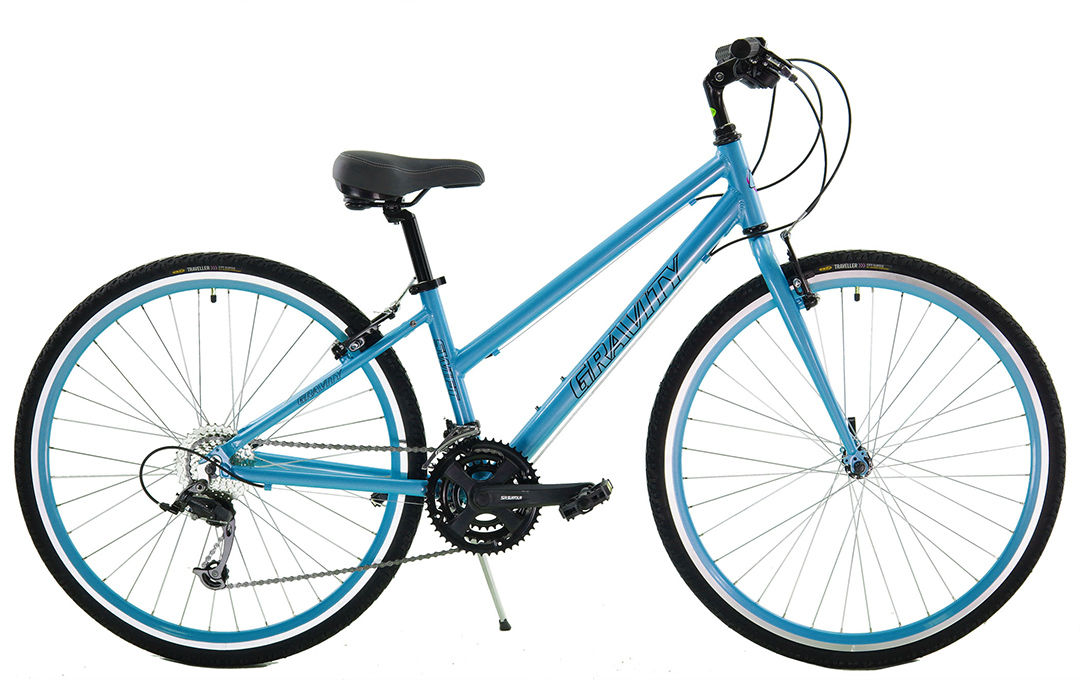 Blue Flatbar Comfort HybridGravity Swift DLX24 Mountain Bike