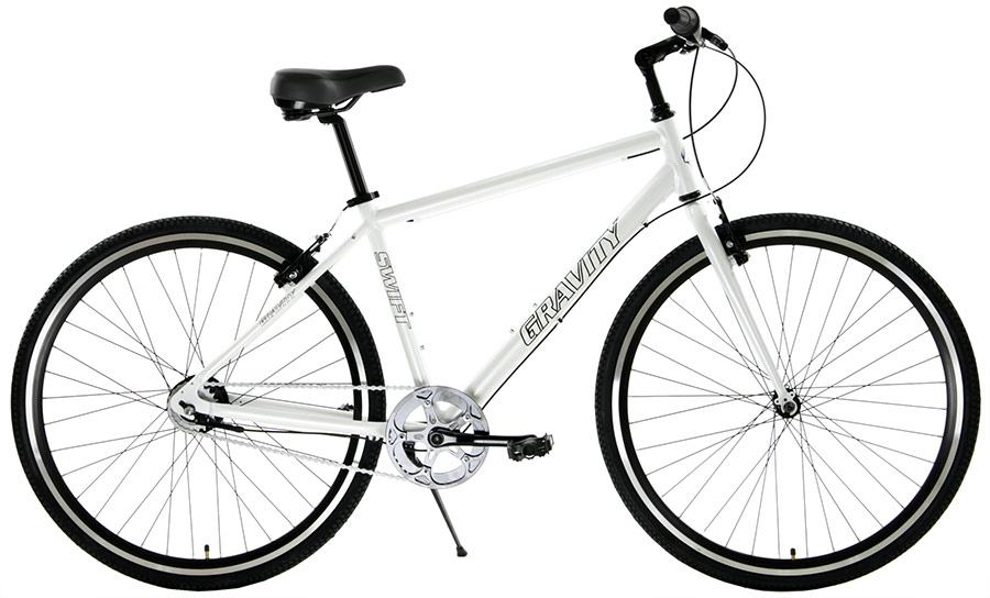 Black FlatBar Gravel Gravity Swift 8 Hybrid Bikes