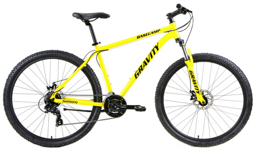 NEW Gravity BaseCamp LTD29 LOCKOUT Front Suspension, Disc Brake Mountain Bikes  w/GENUINE Shimano 21 Sp Drivetrain and SHIMANO Cranks FREE KICKSTANDS! Click to see enlarged photo