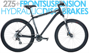 Front Suspension MidFatbikes  27+ Gravity 27.5 HD Boost Unheard Of: Front Suspension 27PLUS* BOOST Spacing, Full Shimano 2X8, Advanced Lockout ThruAxle Forks, Shimano Hydraulic Disc Brakes SALE $599 Save UpTo 60% Compare $1699  