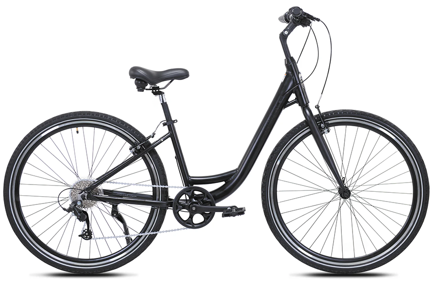 Silver Aluminum Mens or Ladies Cruiser Haven Harbor 8 Speed Aluminum Cruiser Mountain Bike