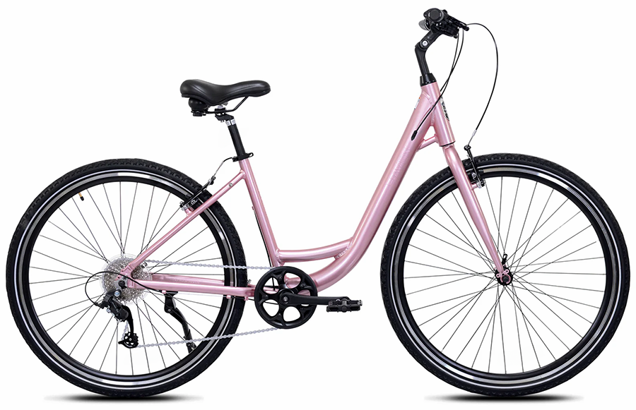 Silver Aluminum Mens or Ladies Cruiser Haven Harbor 8 Speed Aluminum Cruiser Mountain Bike