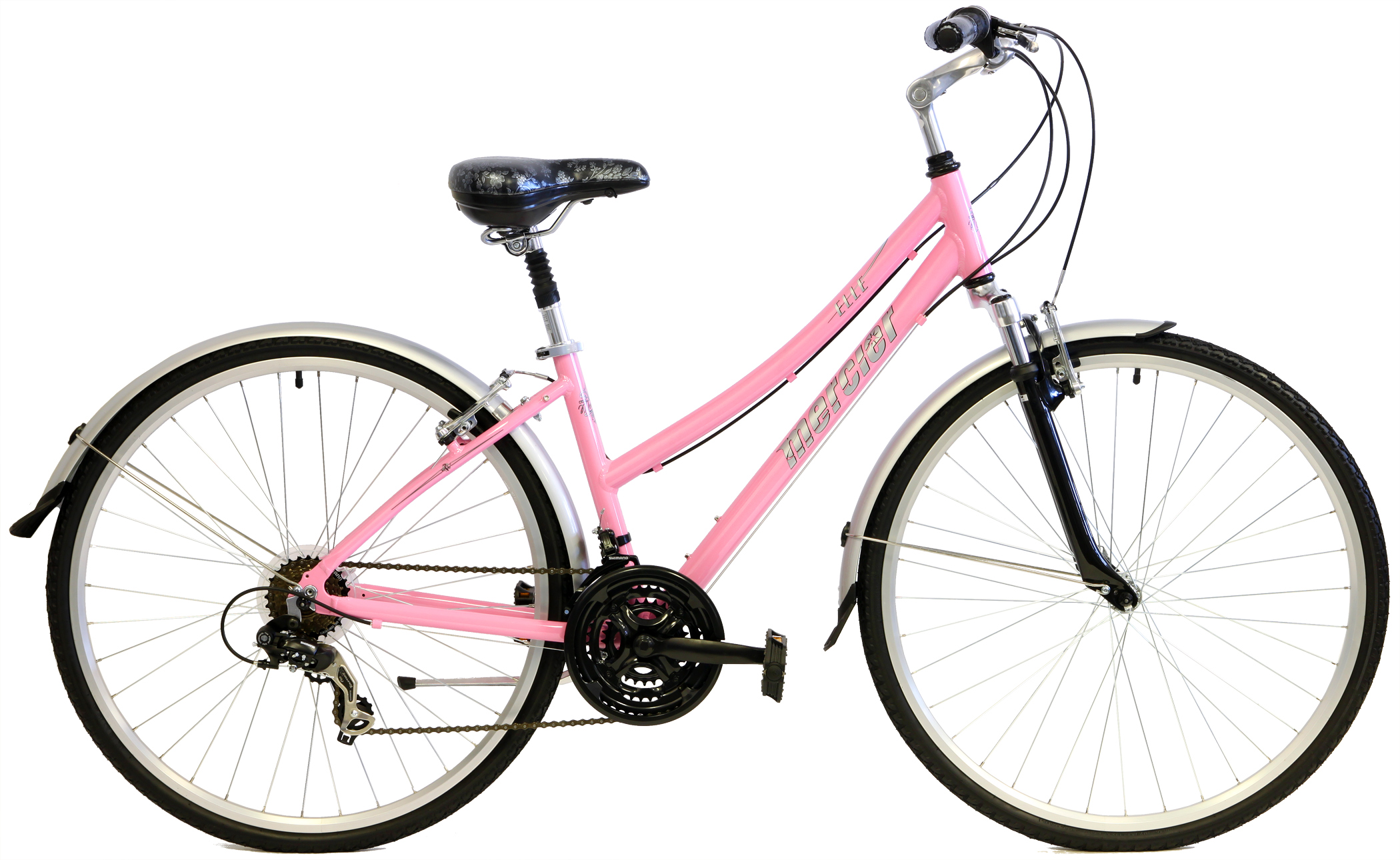 Womens pink hybrid sales bike