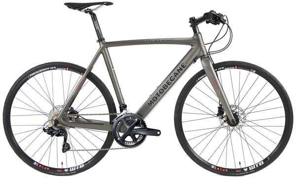 Shimano Hydraulic Disc Brake Equipped, Full Carbon Hybrid Flat Bar Road Bikes 2018 Motobecane Cafe Century TEAM DX with New 2018 R8000 Shimano Ultegra