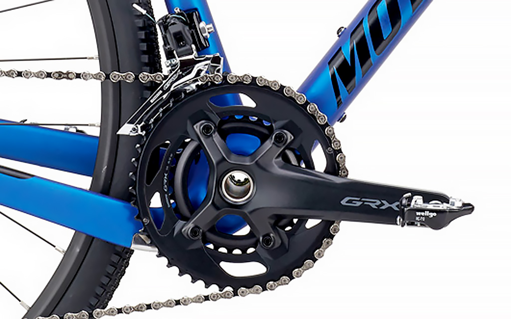 Full Carbon Design with BentoBox BrazeOns, Slick Internal Cable Routing Gravel Road Motobecane MuleKick CF RX400 DiscBrake Gravel Road Bike