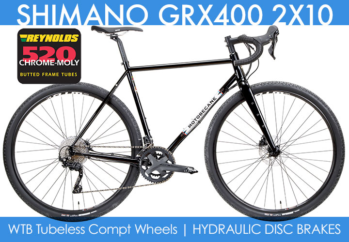 2023 Shimano GRX Gravel Specific Disc Brake Reynolds High Grade Steel Gravel Road Bikes on Sale Super Cross, Hydraulic Disc Brakes, Reynolds High Grade Steel +Carbon Forks Motobecane Mulekick 4130